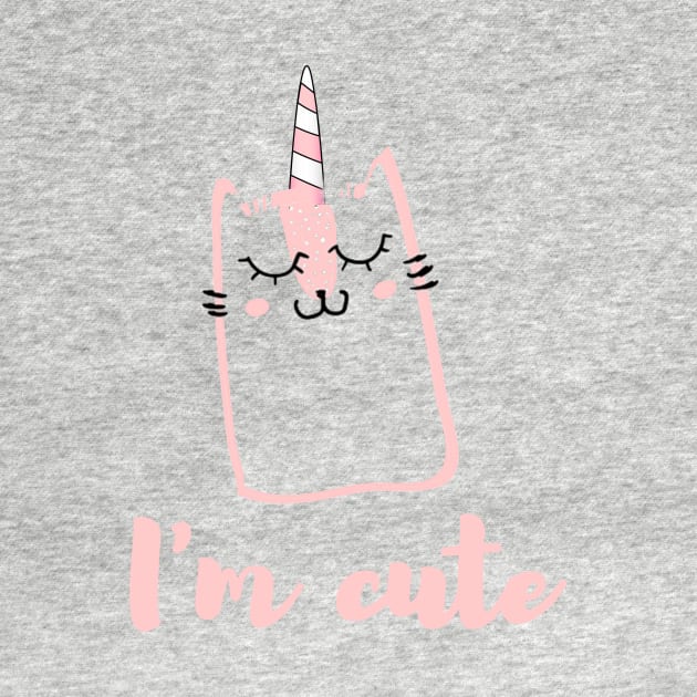 I'm cute - unicorn cat by maggzstyle